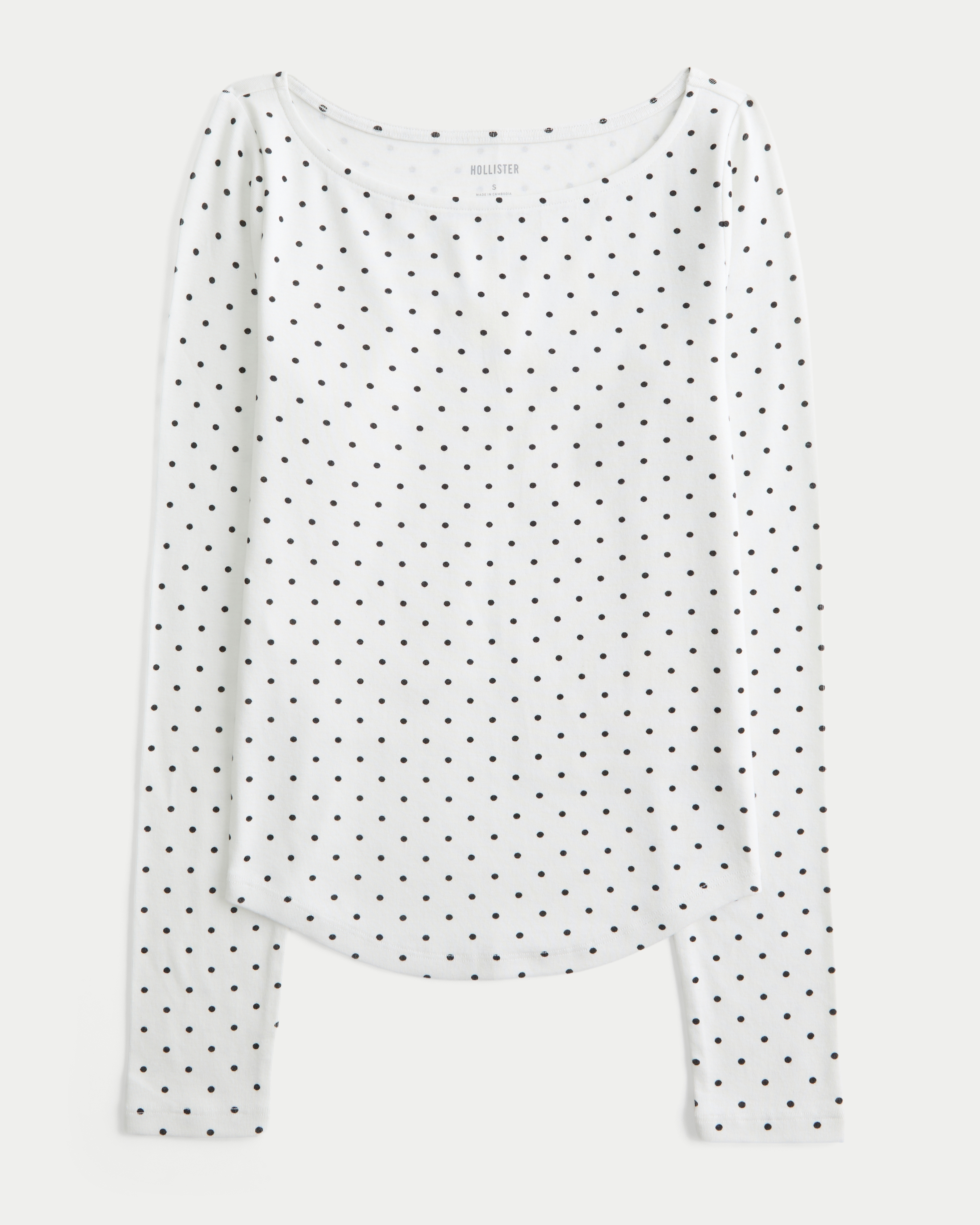 Long-Sleeve Slash-Neck Baby Tee
