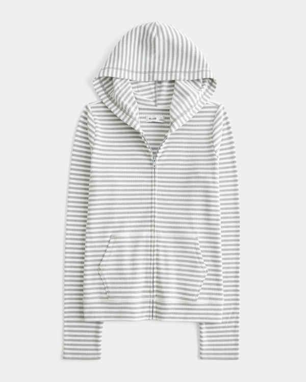 Seamless Fabric Zip-Up Hoodie