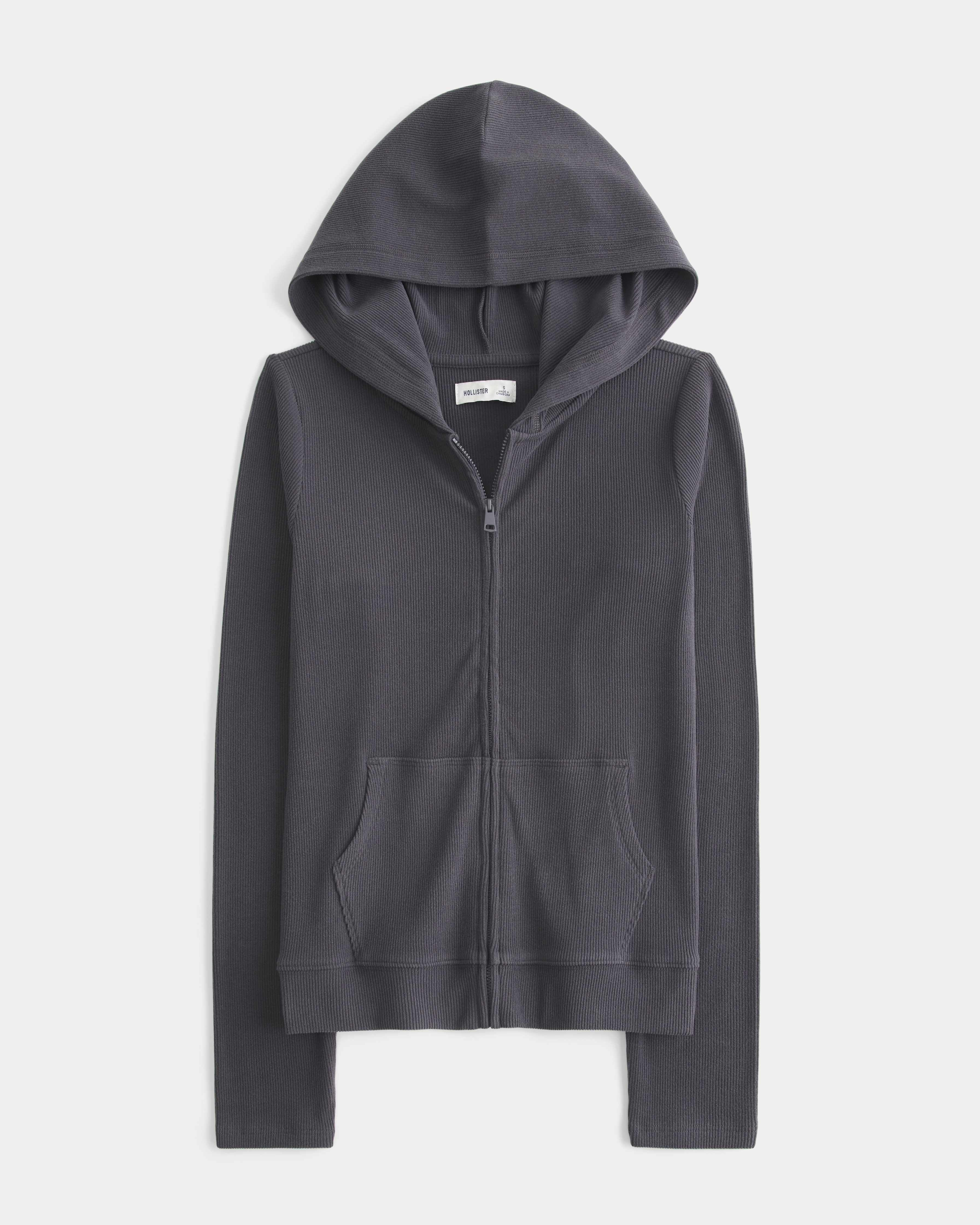 Seamless Fabric Zip-Up Hoodie