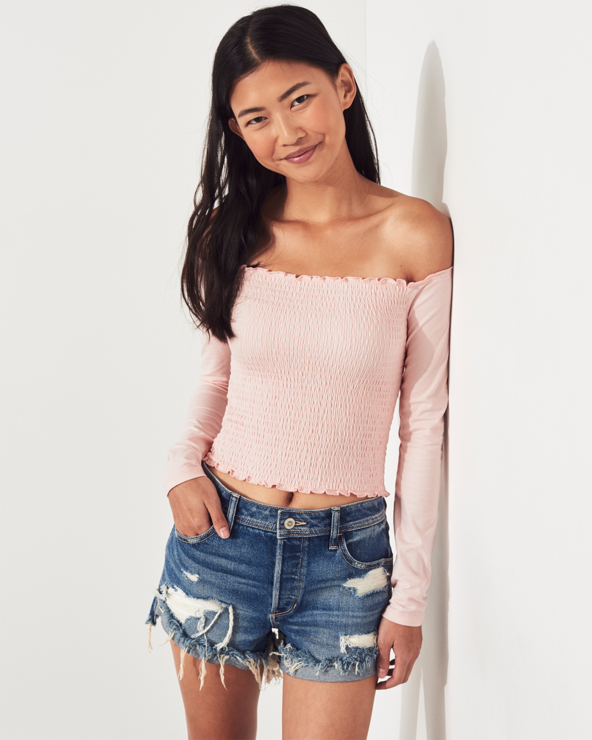 Smocked Off-The-Shoulder Top