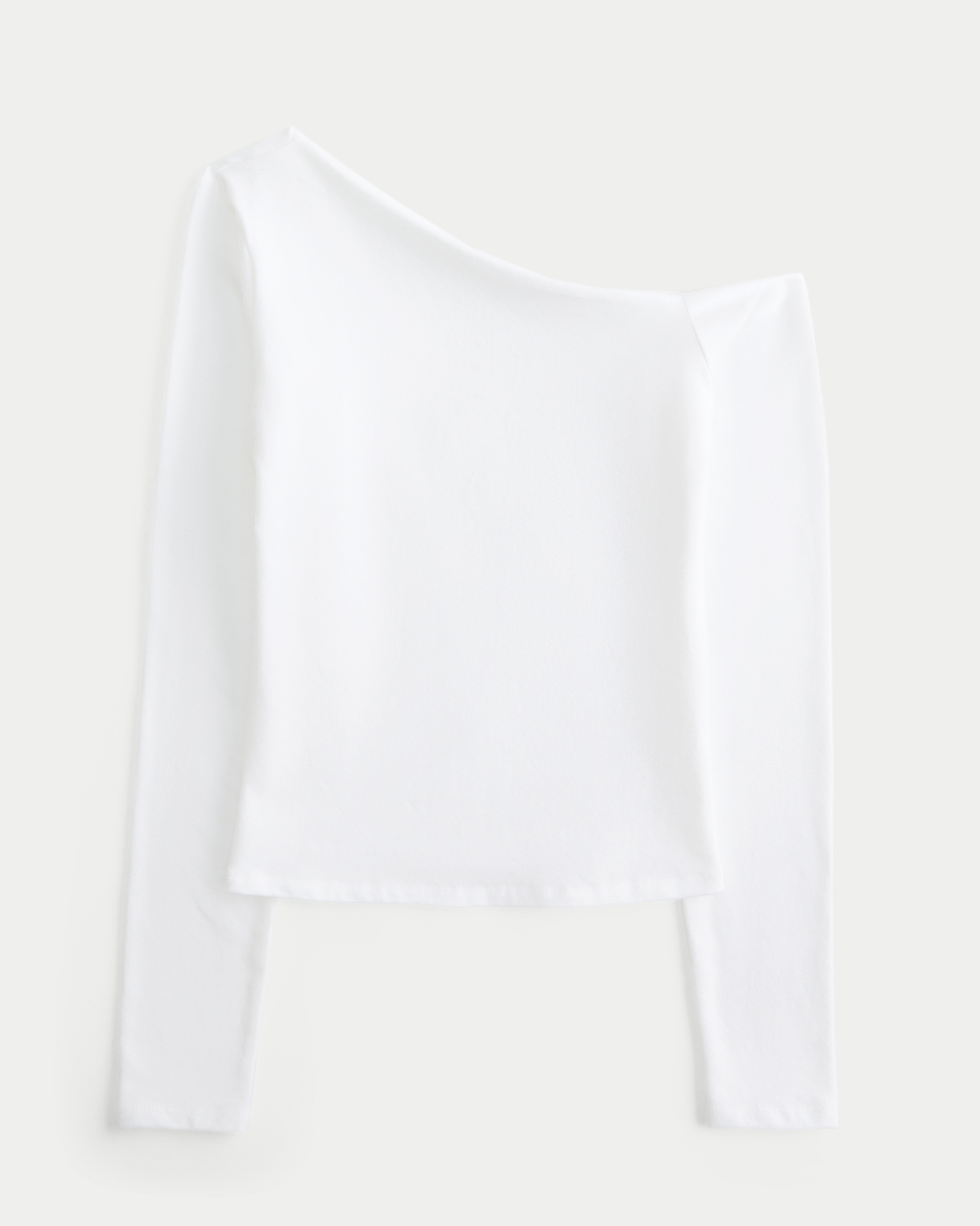 Long-Sleeve Asymmetrical Off-the-Shoulder Top