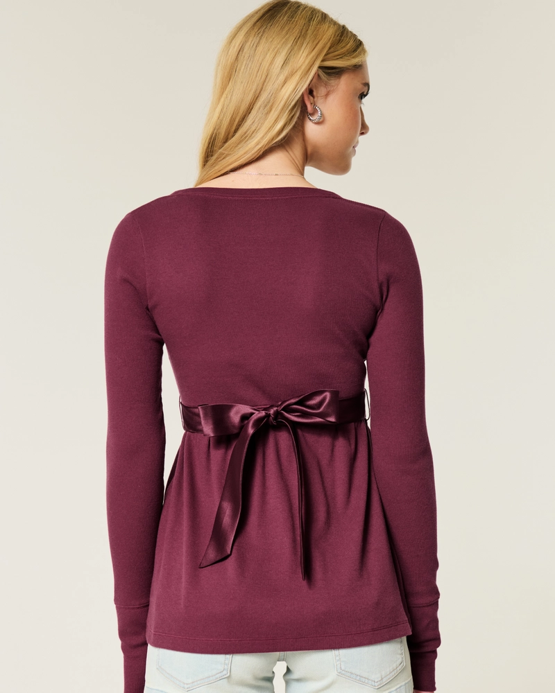 Easy Wrap-Front Babydoll Top