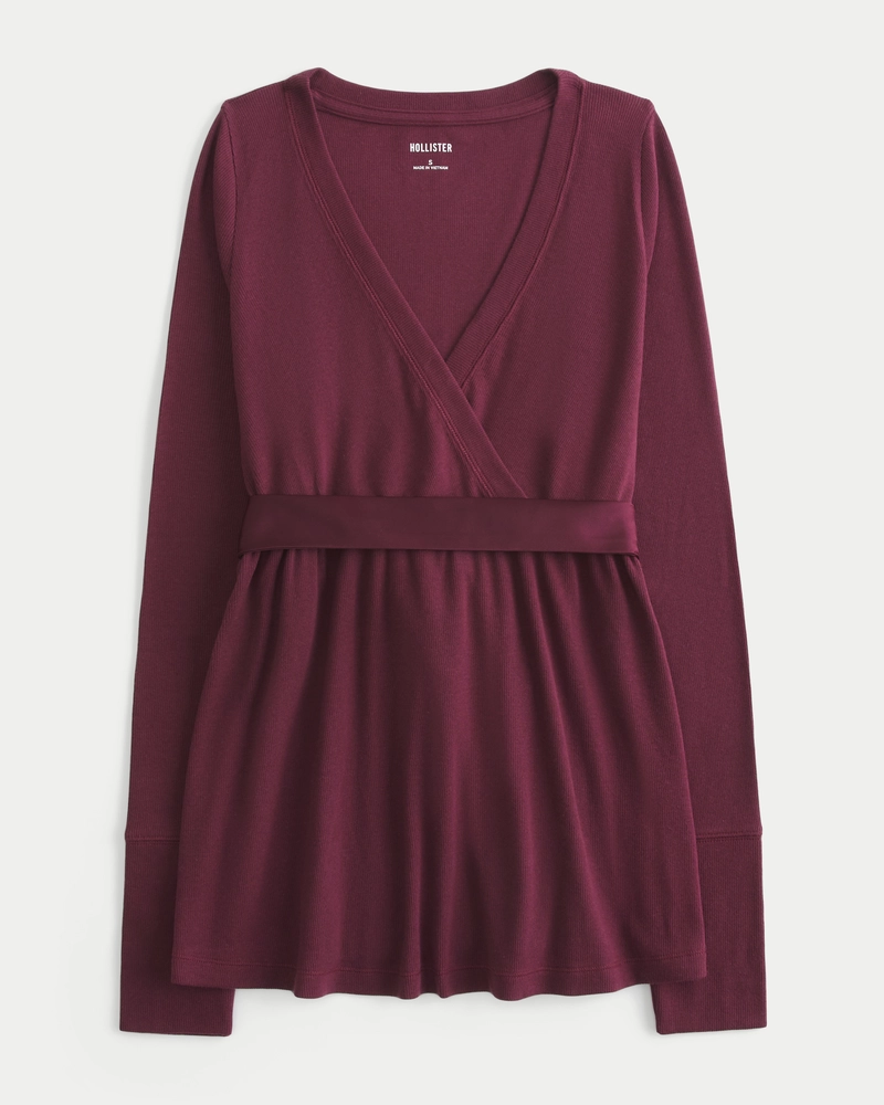 Easy Wrap-Front Babydoll Top