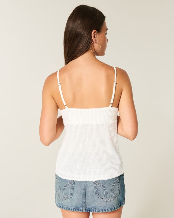 Easy Shine Babydoll Cami, White view 2