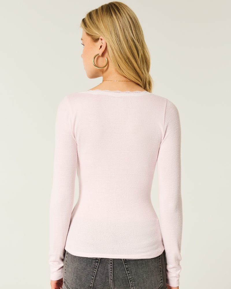 Long-Sleeve Wrap-Front Top