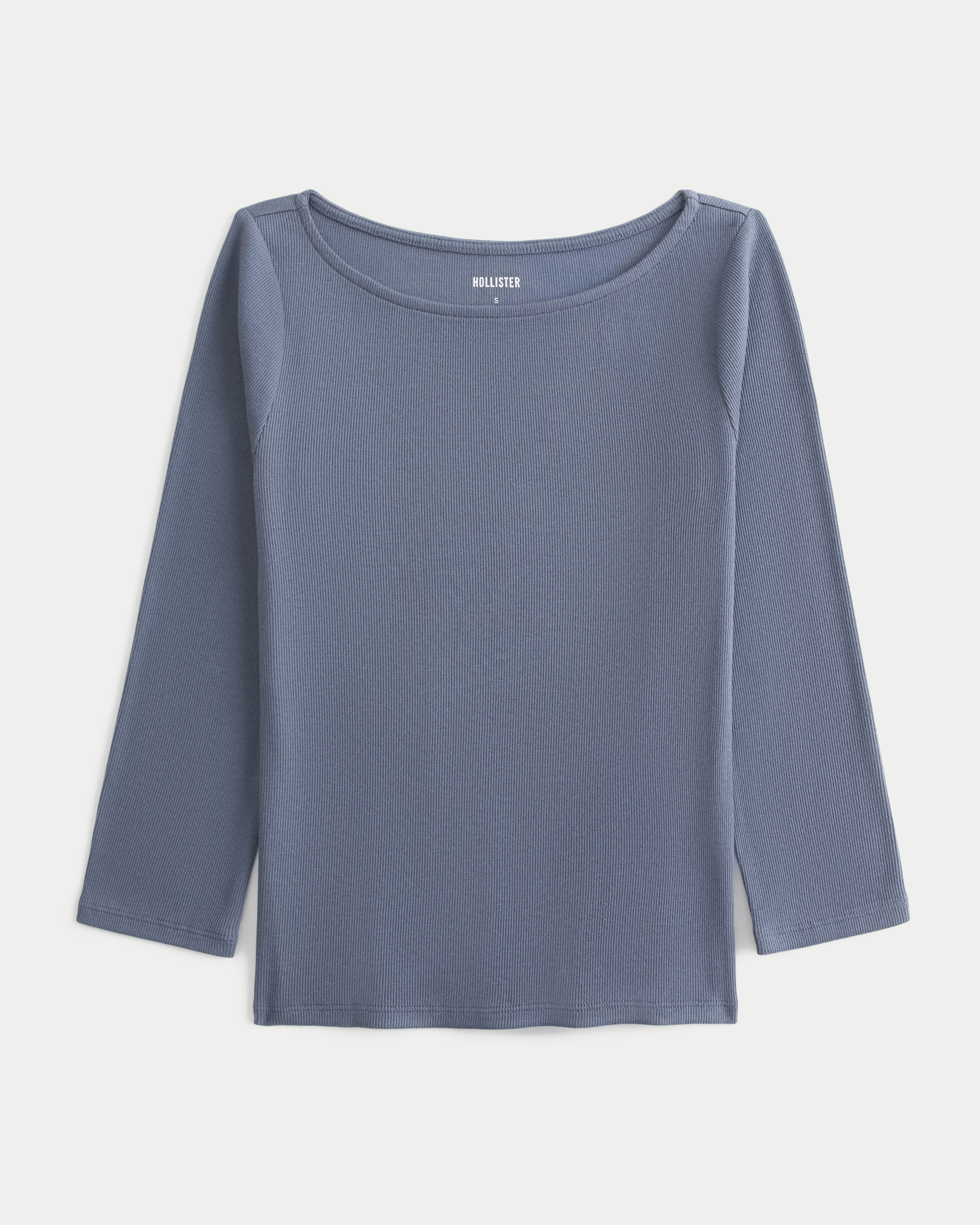 3/4 Sleeve Slash-Neck Baby Tee