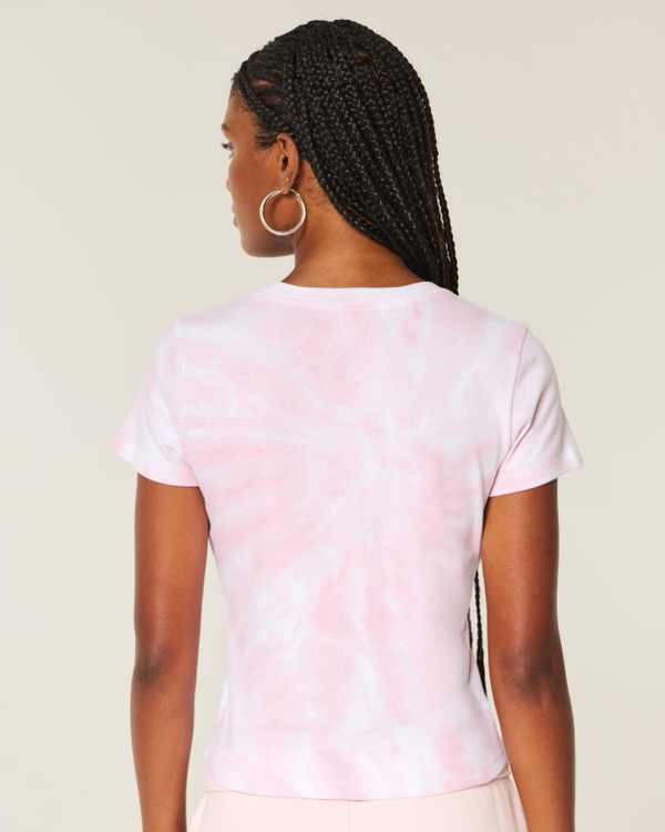 Crew Baby Tee, Pink Tie Dye view 2