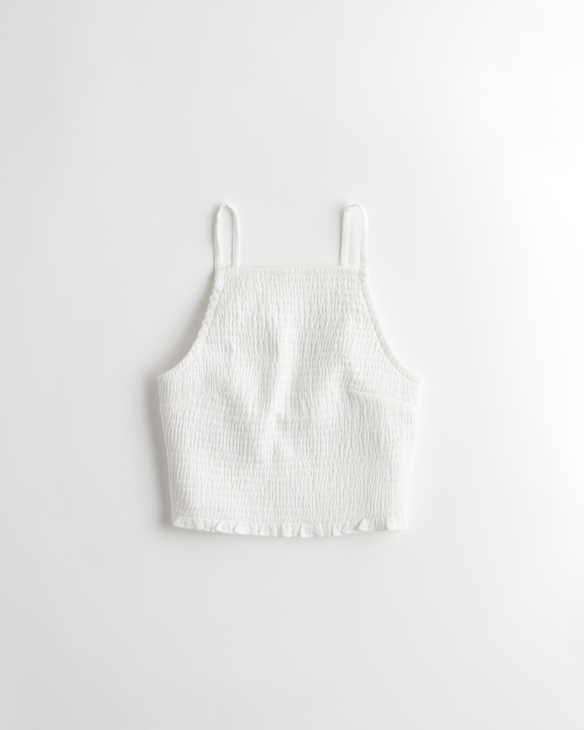 Girls Smocked High-Neck Crop Tank 