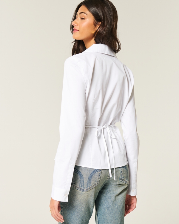 Slim Button-Through Shirt, White view 2
