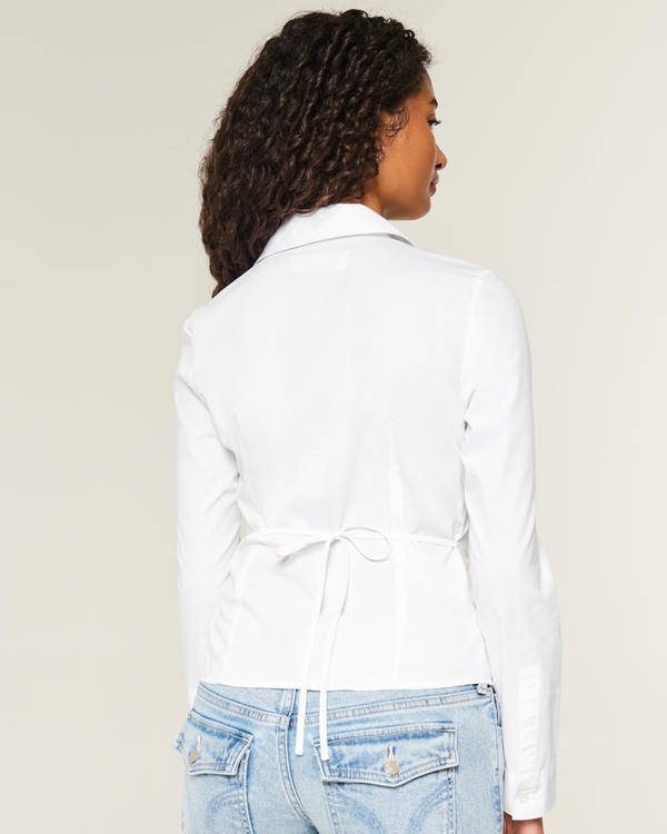 Slim Button-Through Shirt, White view 2