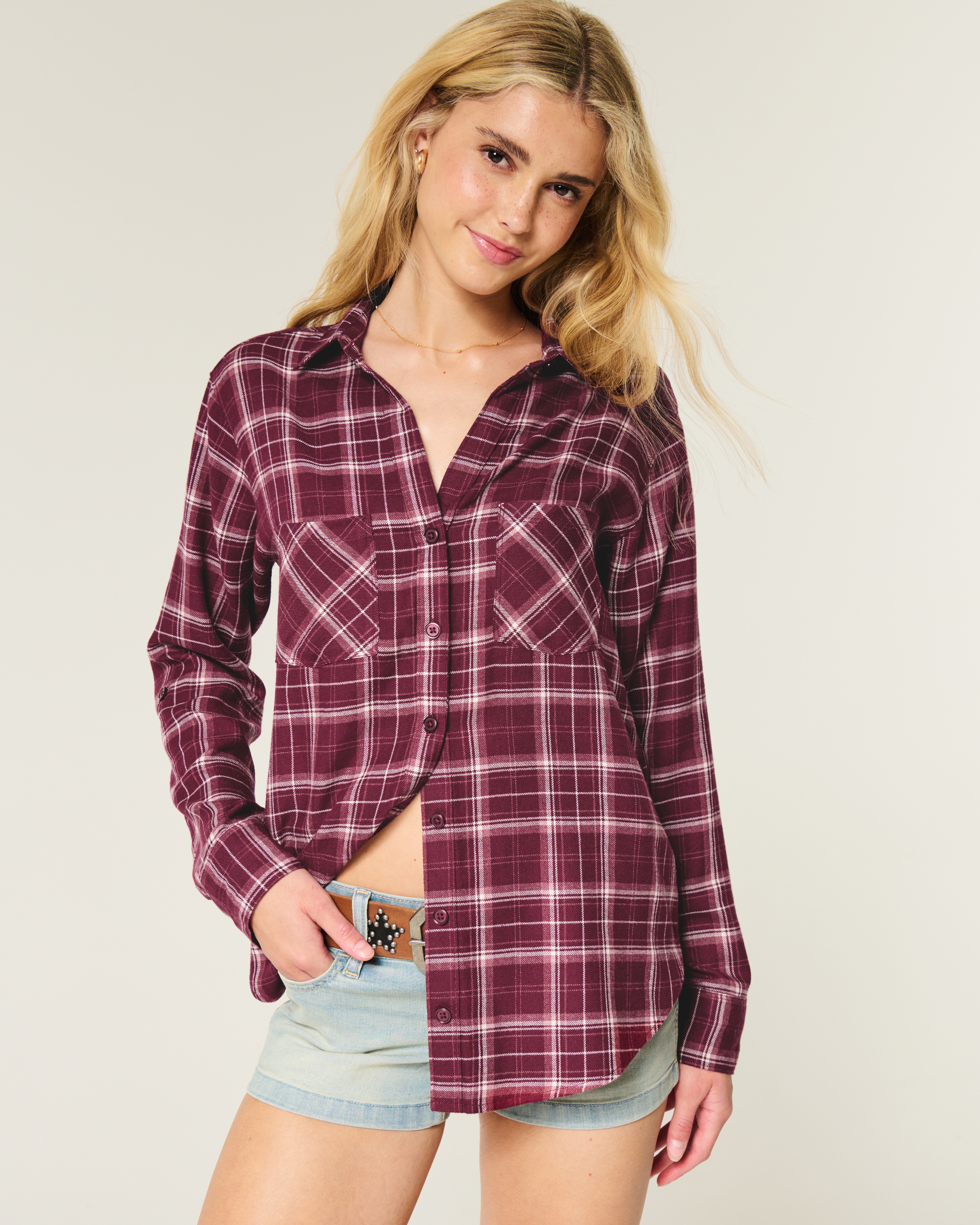 Oversized Flannel Shirt