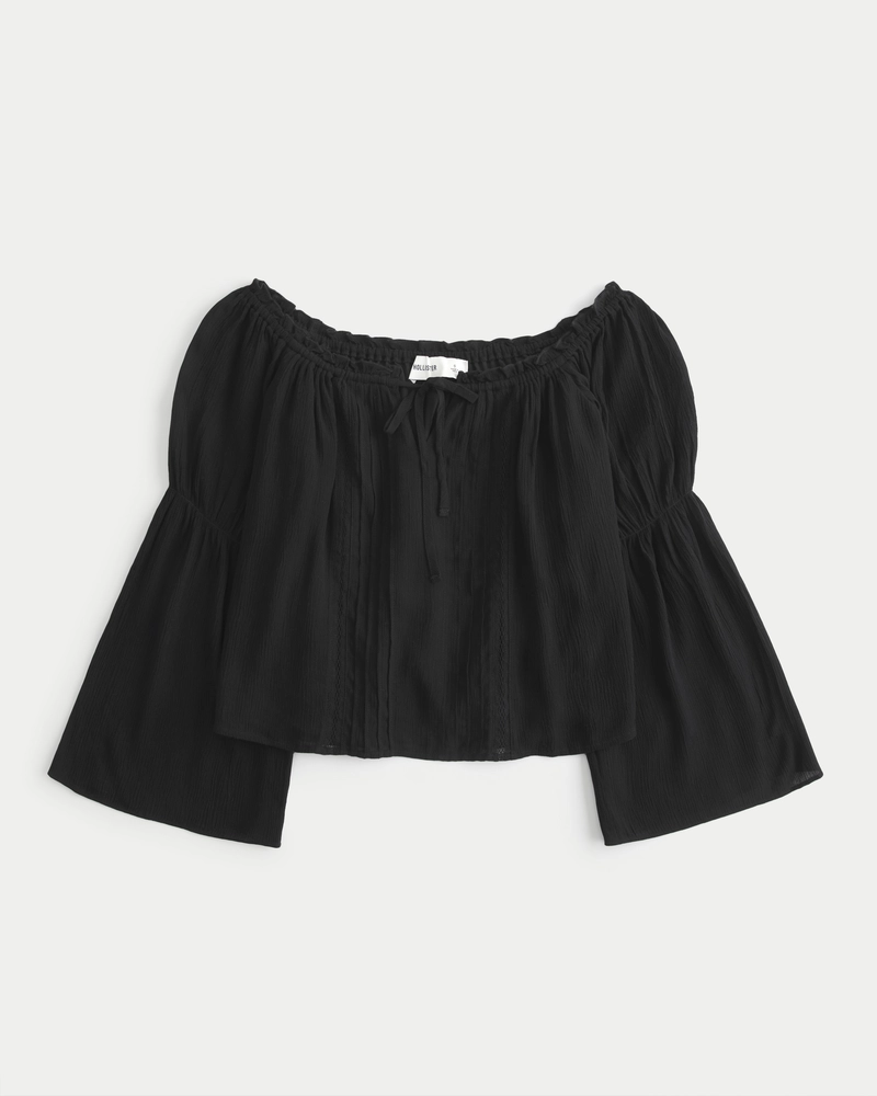 Easy Off-the-Shoulder Long-Sleeve Top
