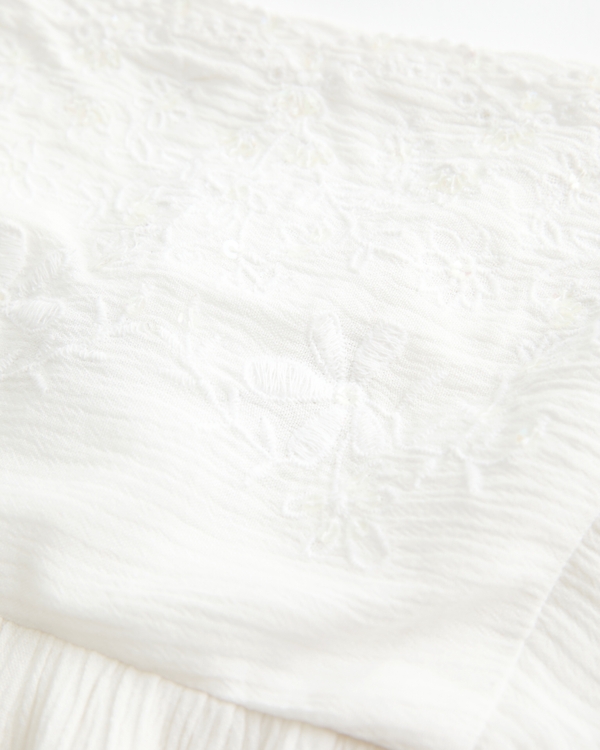 Sequin Embroidered Bust Tunic Top