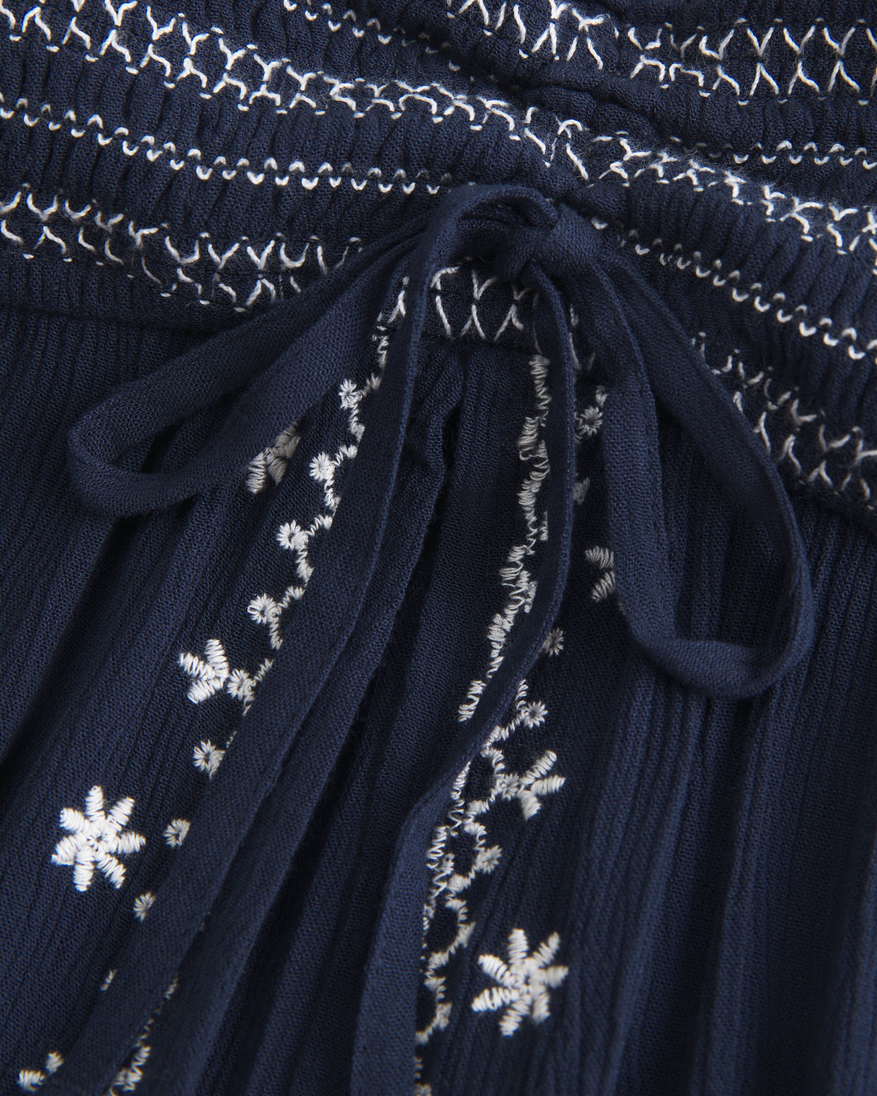 Easy Strapless Embroidered Babydoll Top