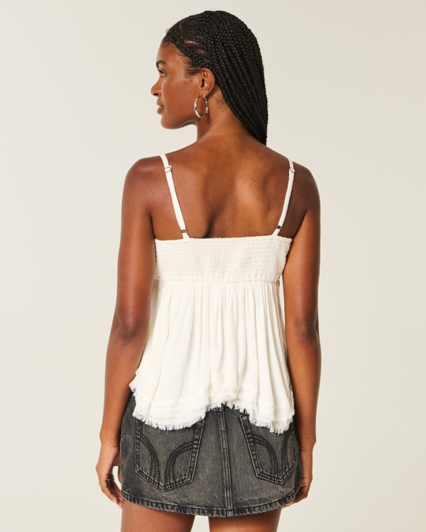 Easy Studded Babydoll Top, White view 2