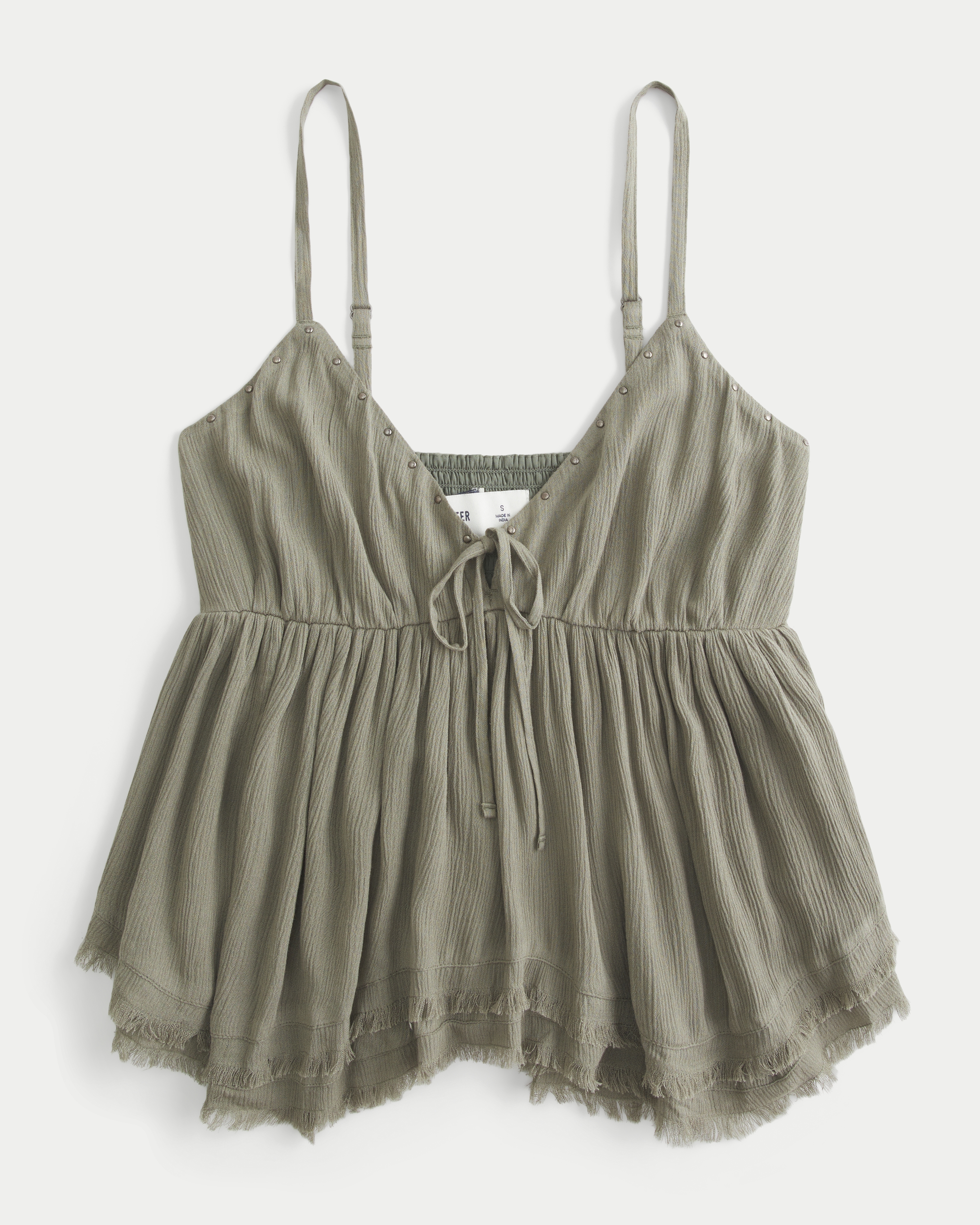 Easy Studded Babydoll Top