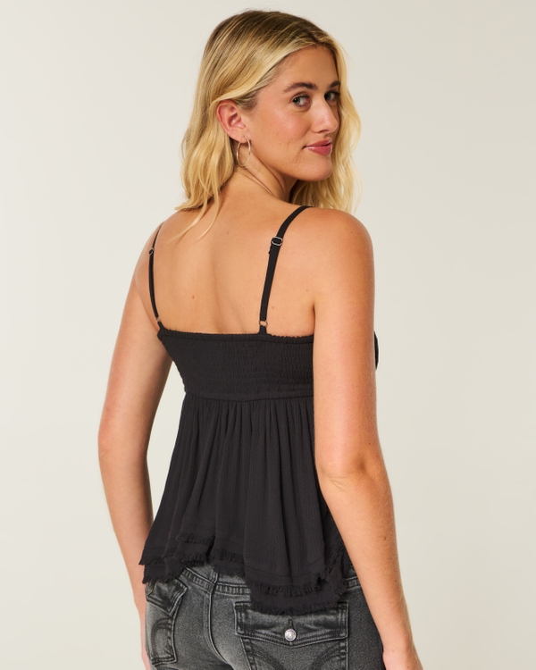 Easy Studded Babydoll Top, Black view 2