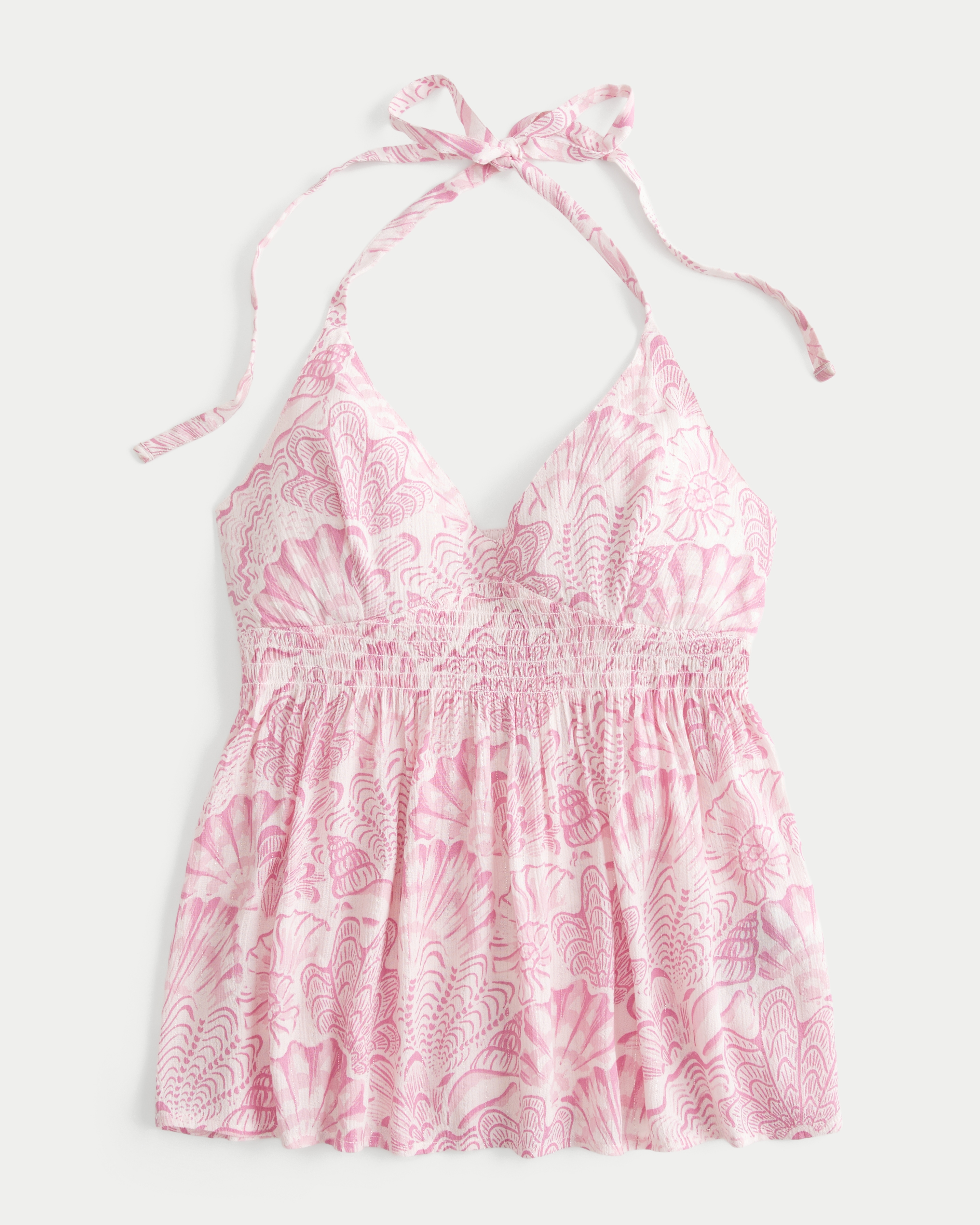 Woven Halter Babydoll Top