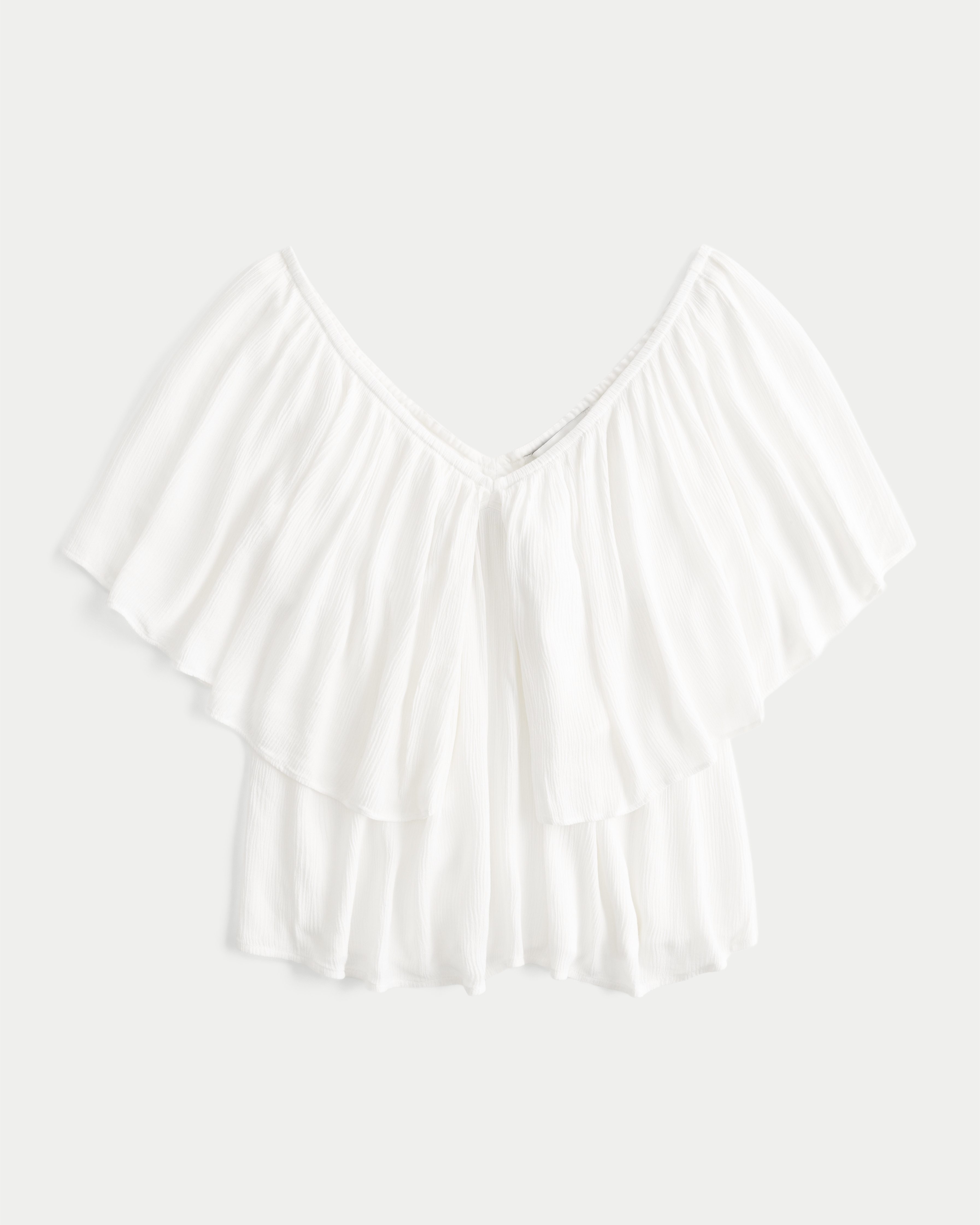 Flutter Sleeve Babydoll Blouse