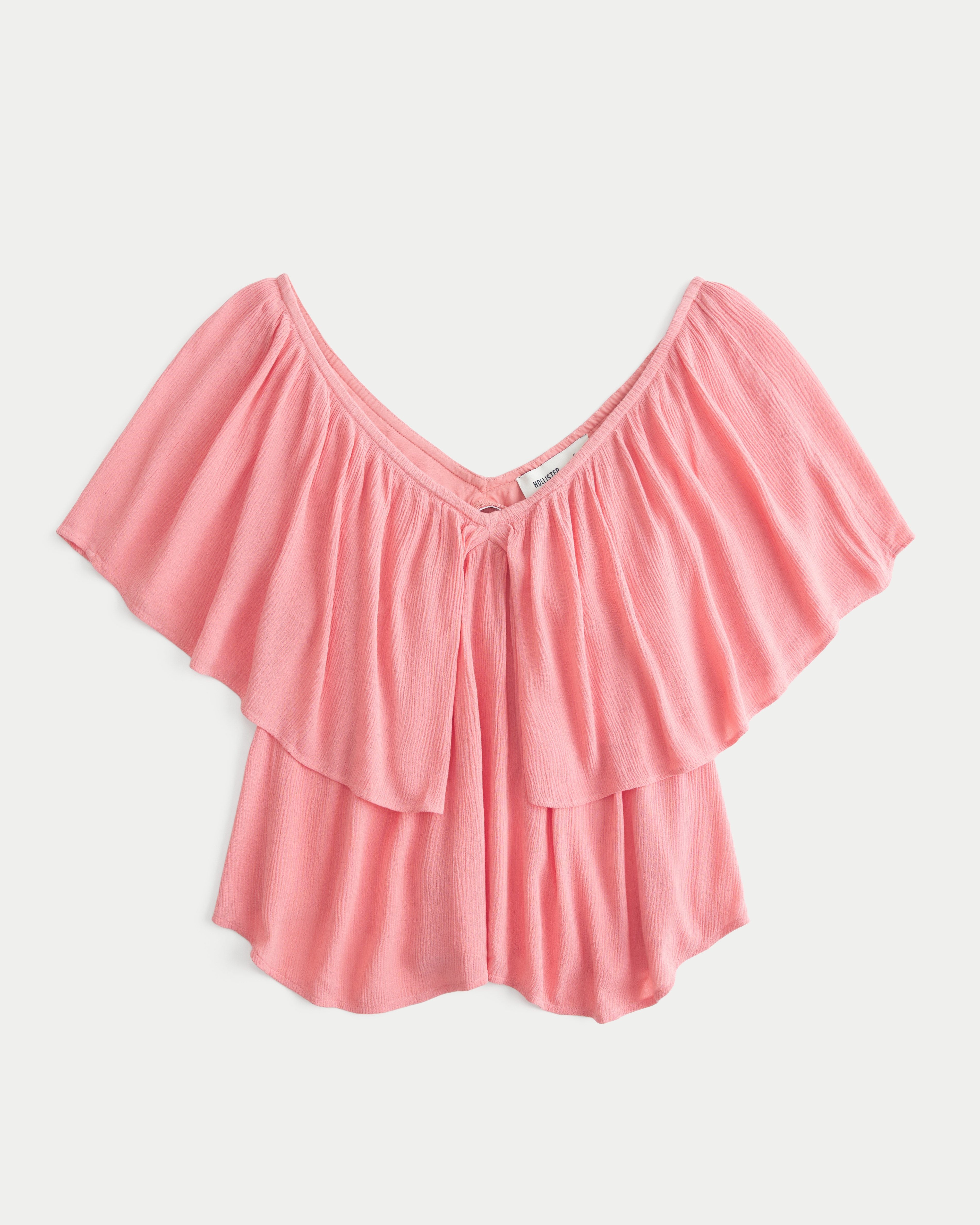 Flutter Sleeve Babydoll Blouse