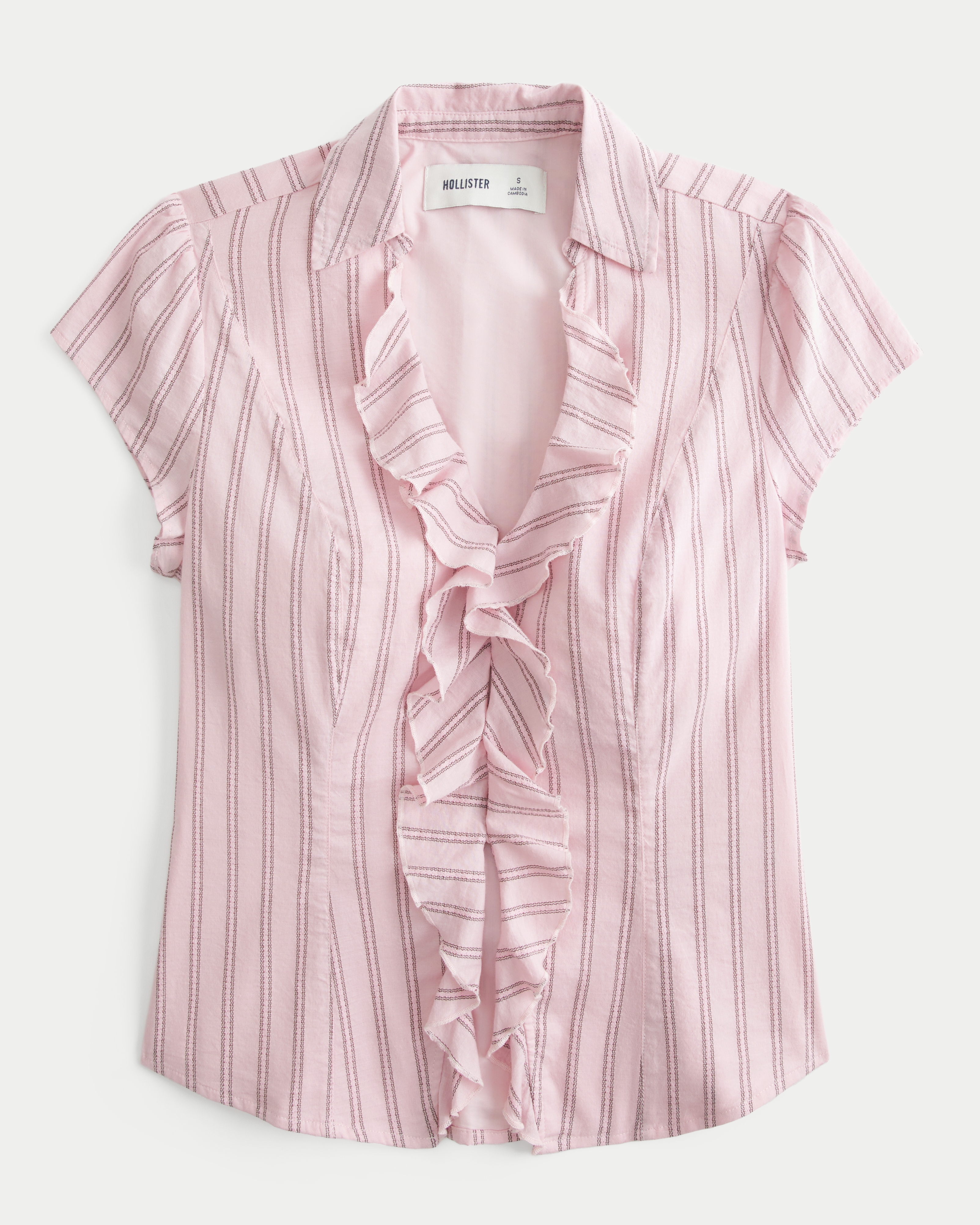 Short-Sleeve Ruffle Shirt