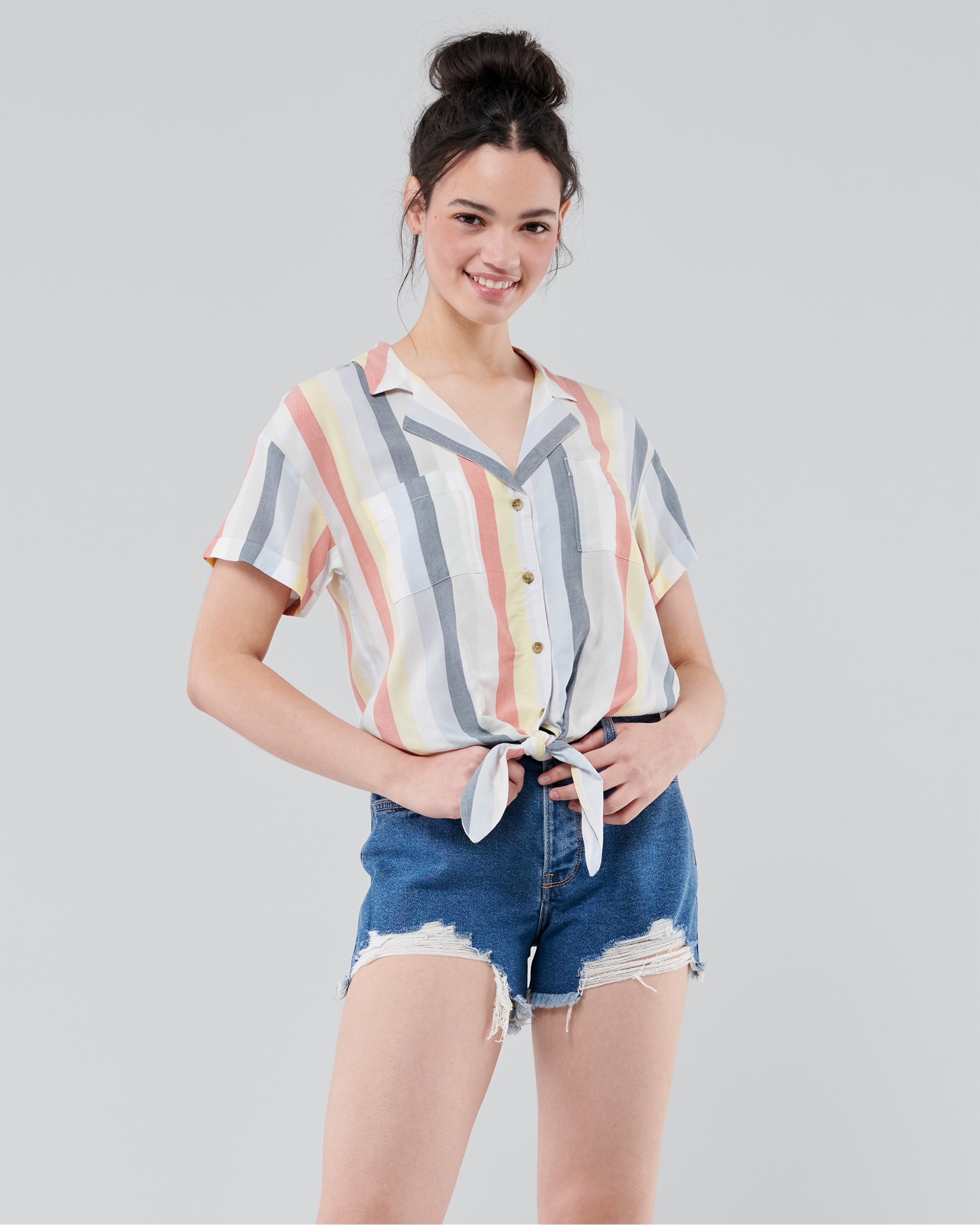 hollister short sleeve button up