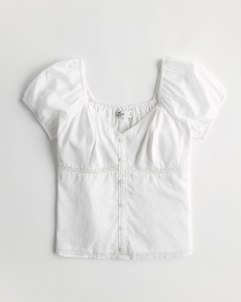 Femmes Haut babydoll à manches courtes Femmes Hauts