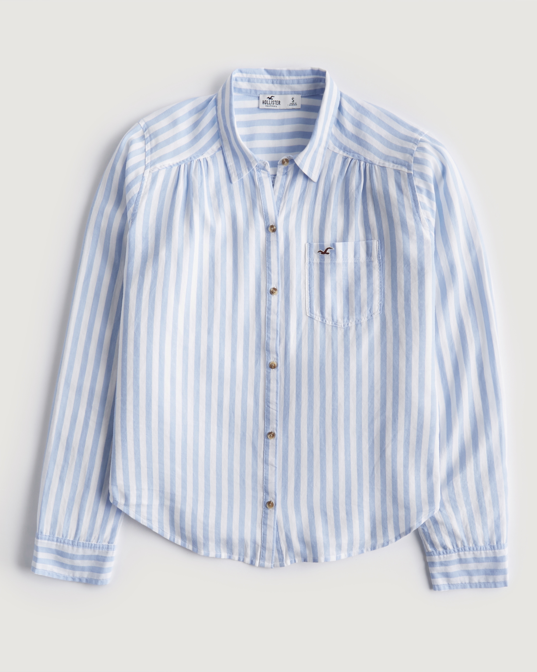 Hollister Easy Logo Icon Button-Through Shirt