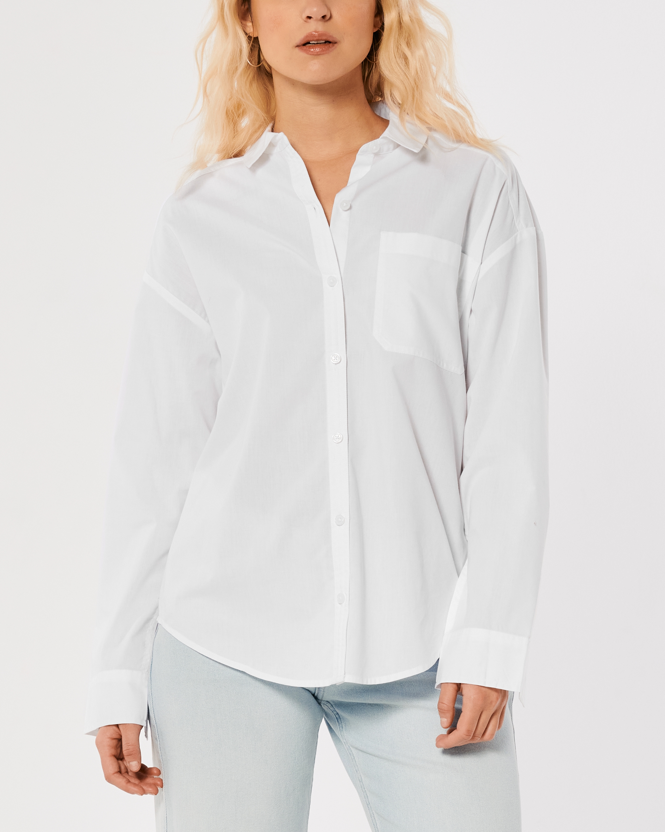 Hollister poplin cheap shirt