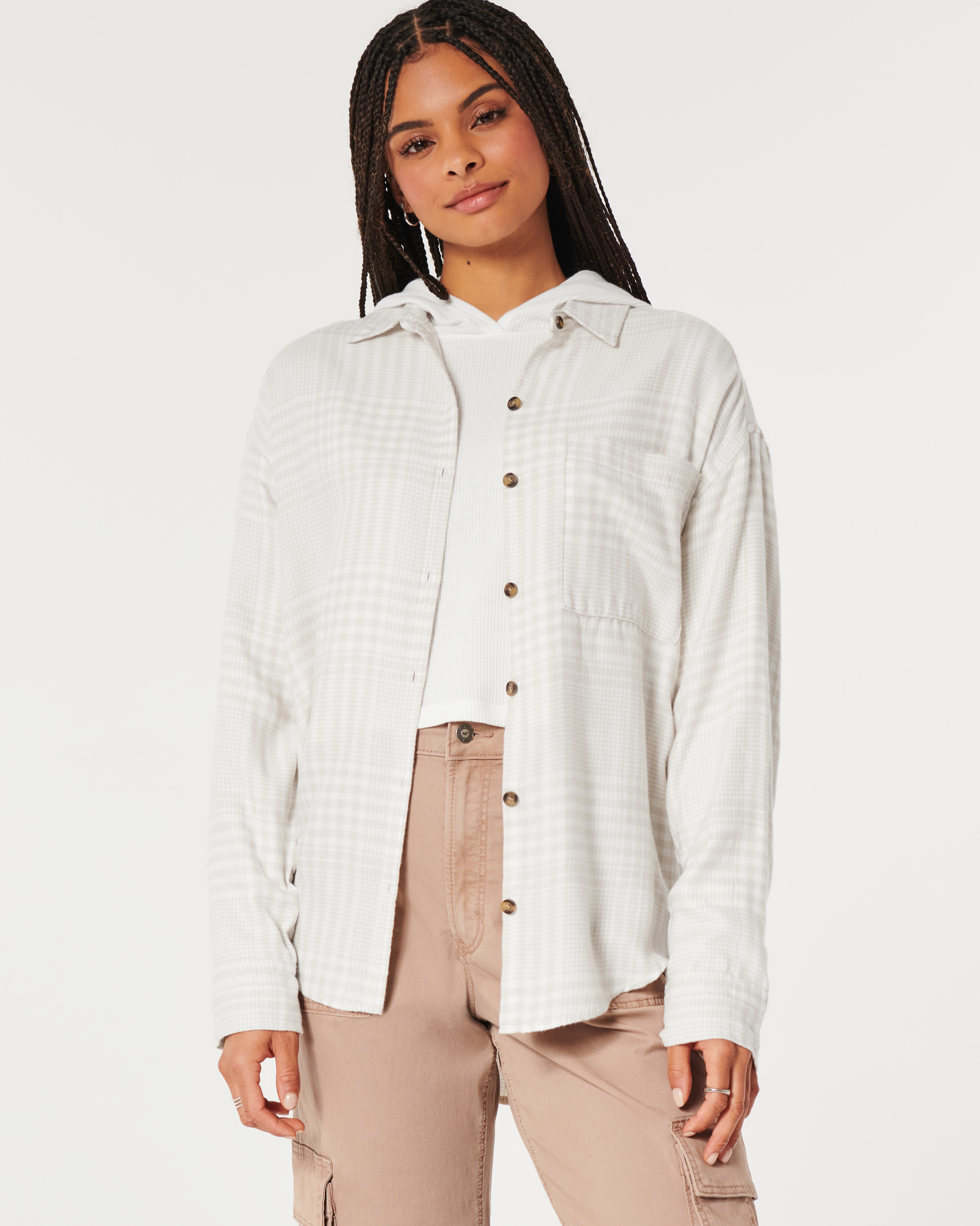 Hollister plaid store shirts womens