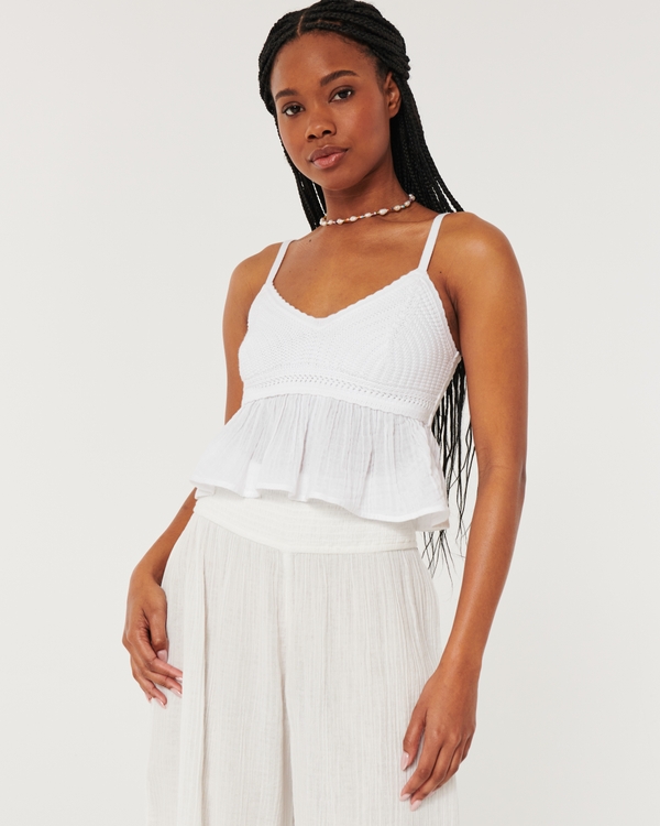 Hollister white discount halter top