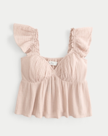 Women's Easy Gauze Babydoll Top Women's Tops