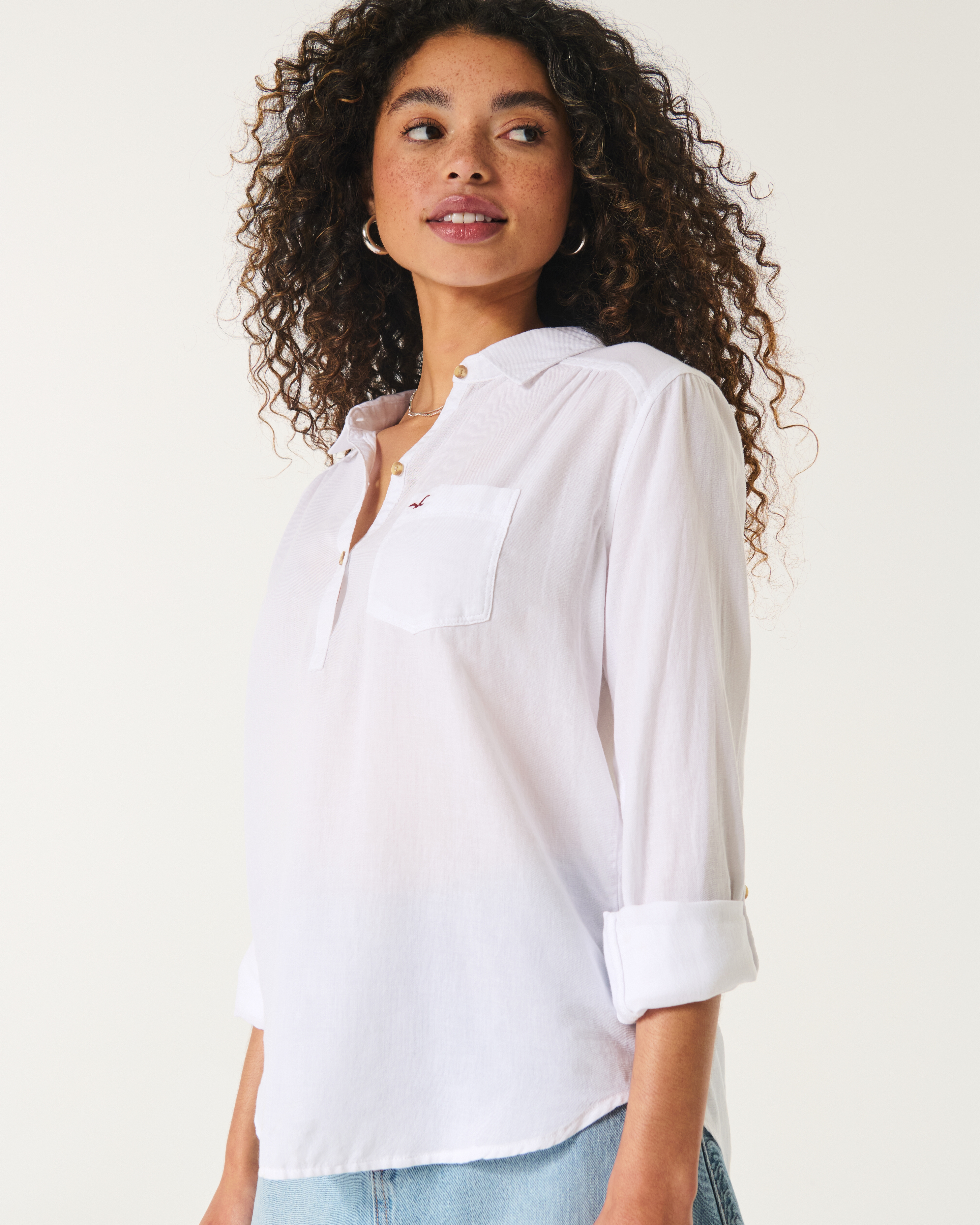 Hollister popover shirt online