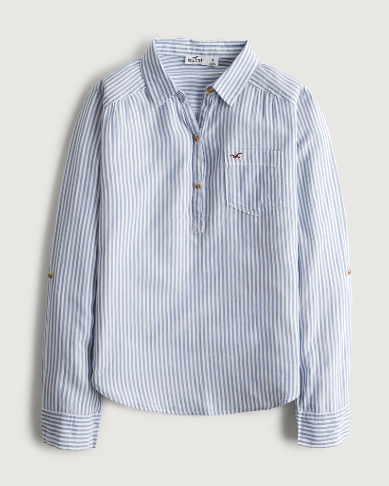 Hollister popover shirt new arrivals