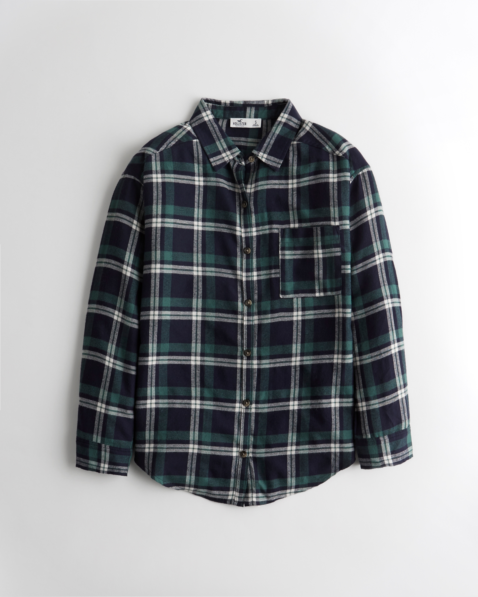 flannel hoodie hollister