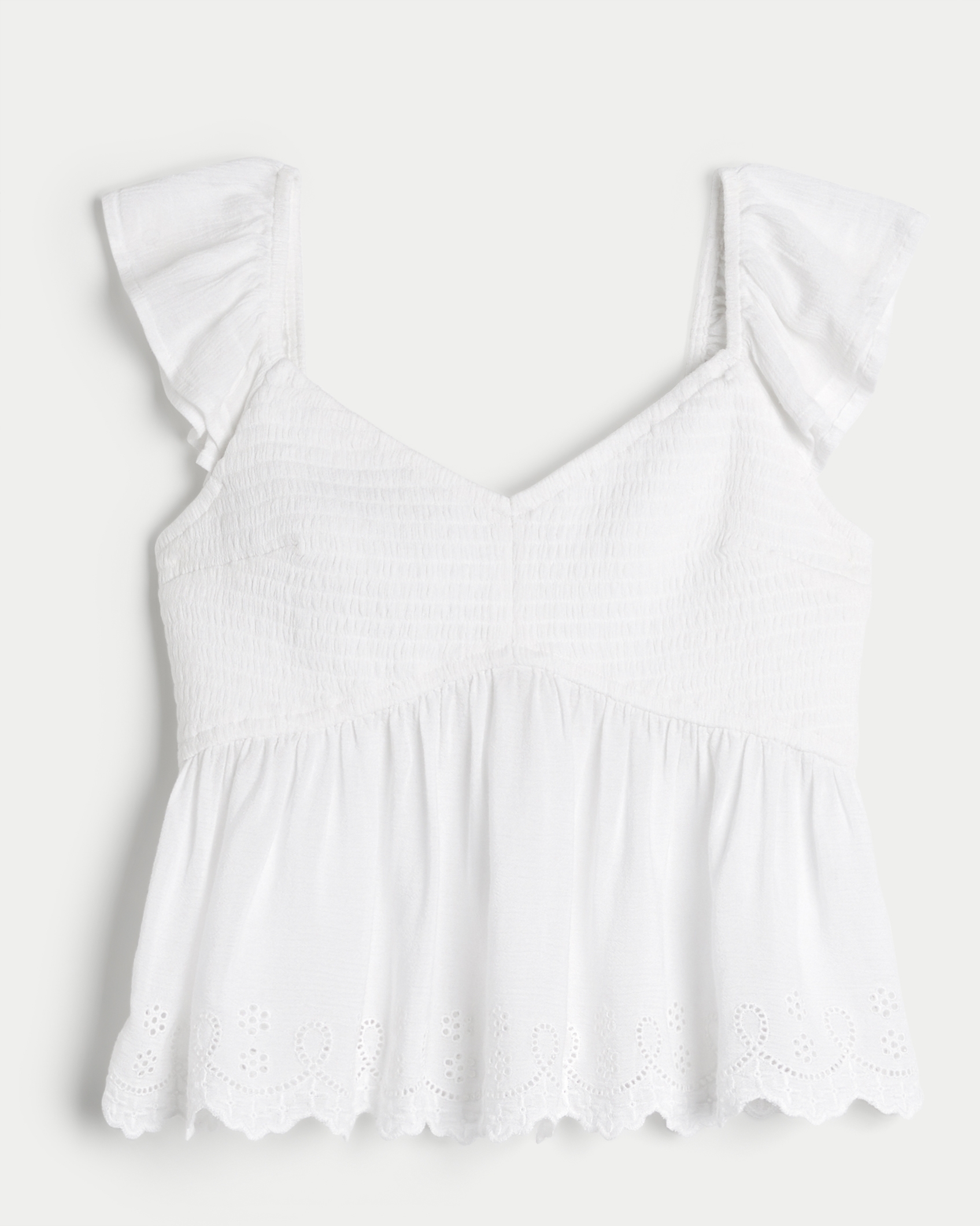 Women s Easy Smocked Babydoll Top Women s Sale HollisterCo