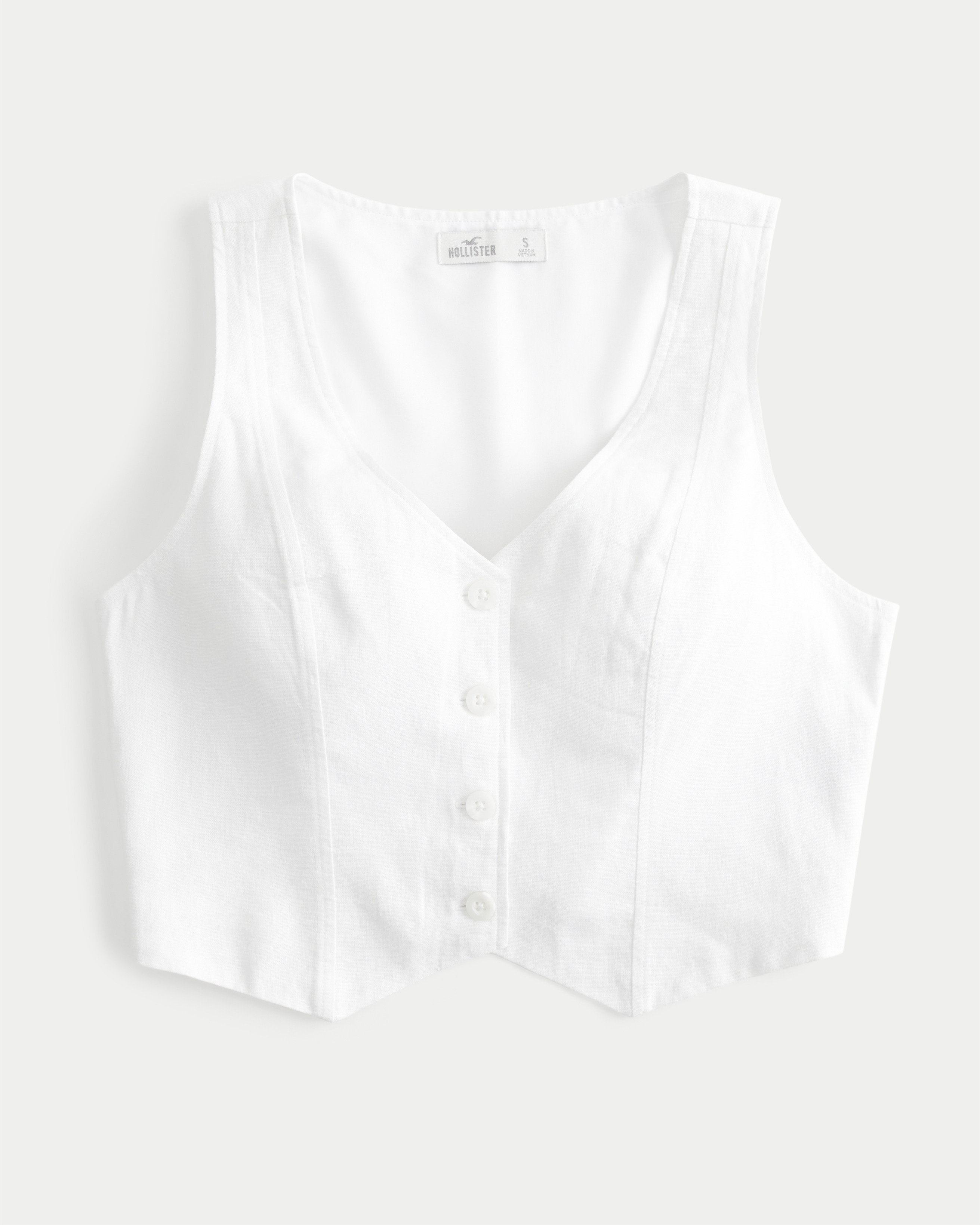 Linen-Blend Vest