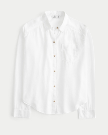 Women's Button-Through Pocket Icon Shirt | Women's Tops | HollisterCo.com