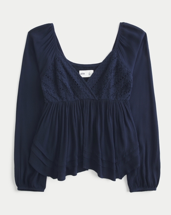 Women's Easy Lace Bust Babydoll Top | Women's Tops | HollisterCo.com