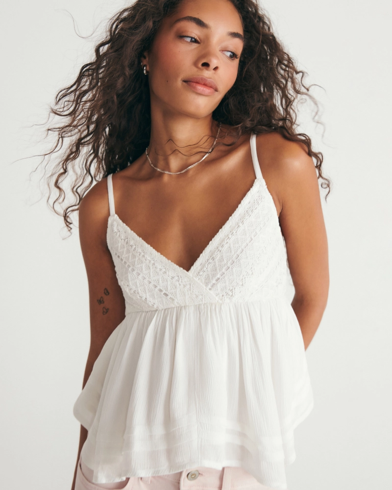 Lace Bust Babydoll Top