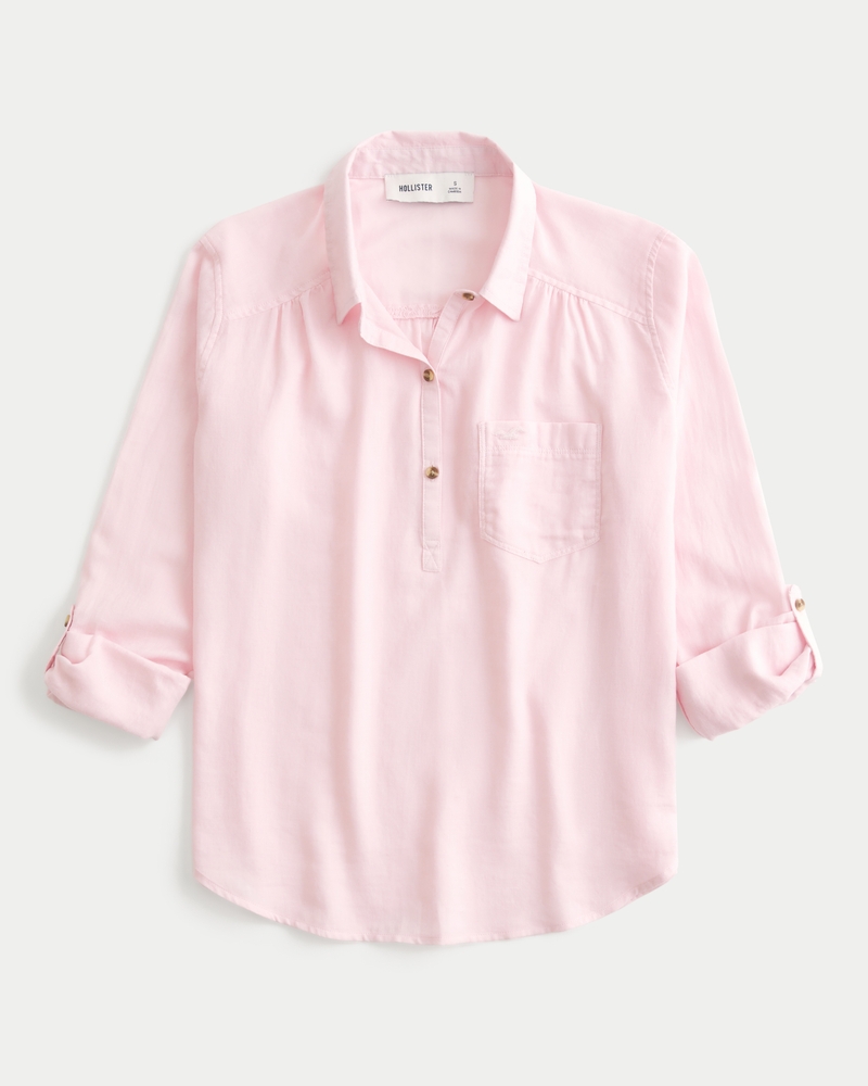 Women's Easy Popover Shirt Women's Tops