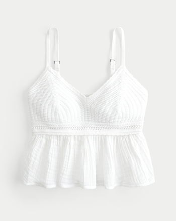 Hollister crochet top deals