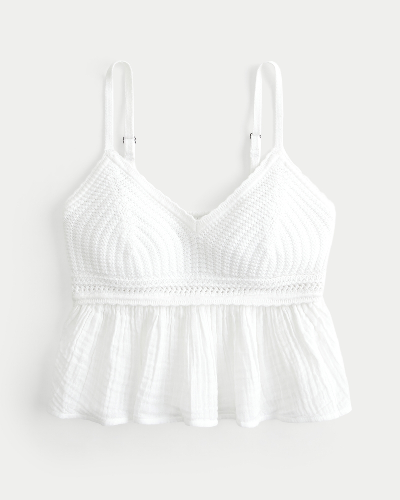 Women's Easy Crochet-Style Babydoll Top | Women's Clearance ...