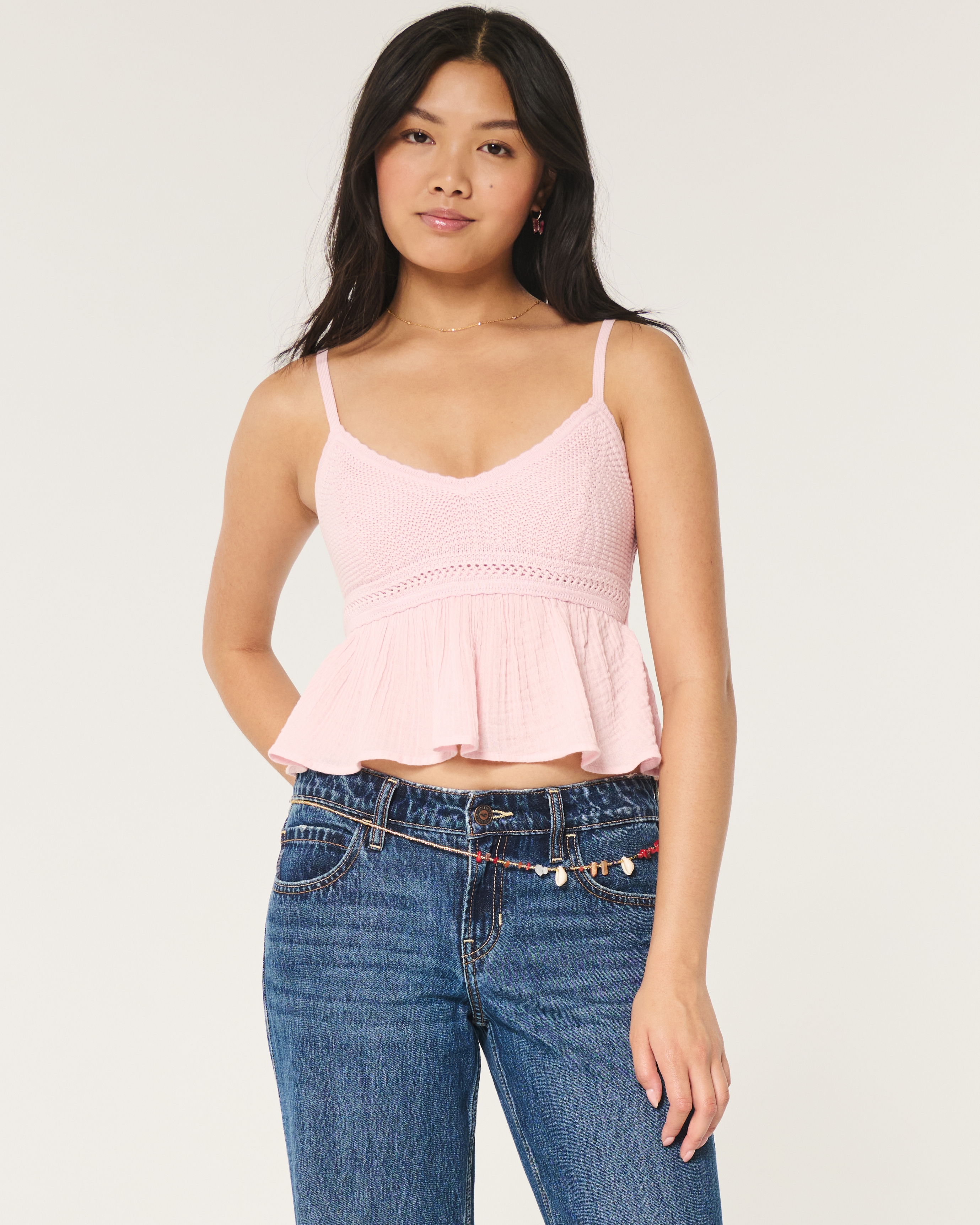 Easy Crochet-Style Babydoll Top