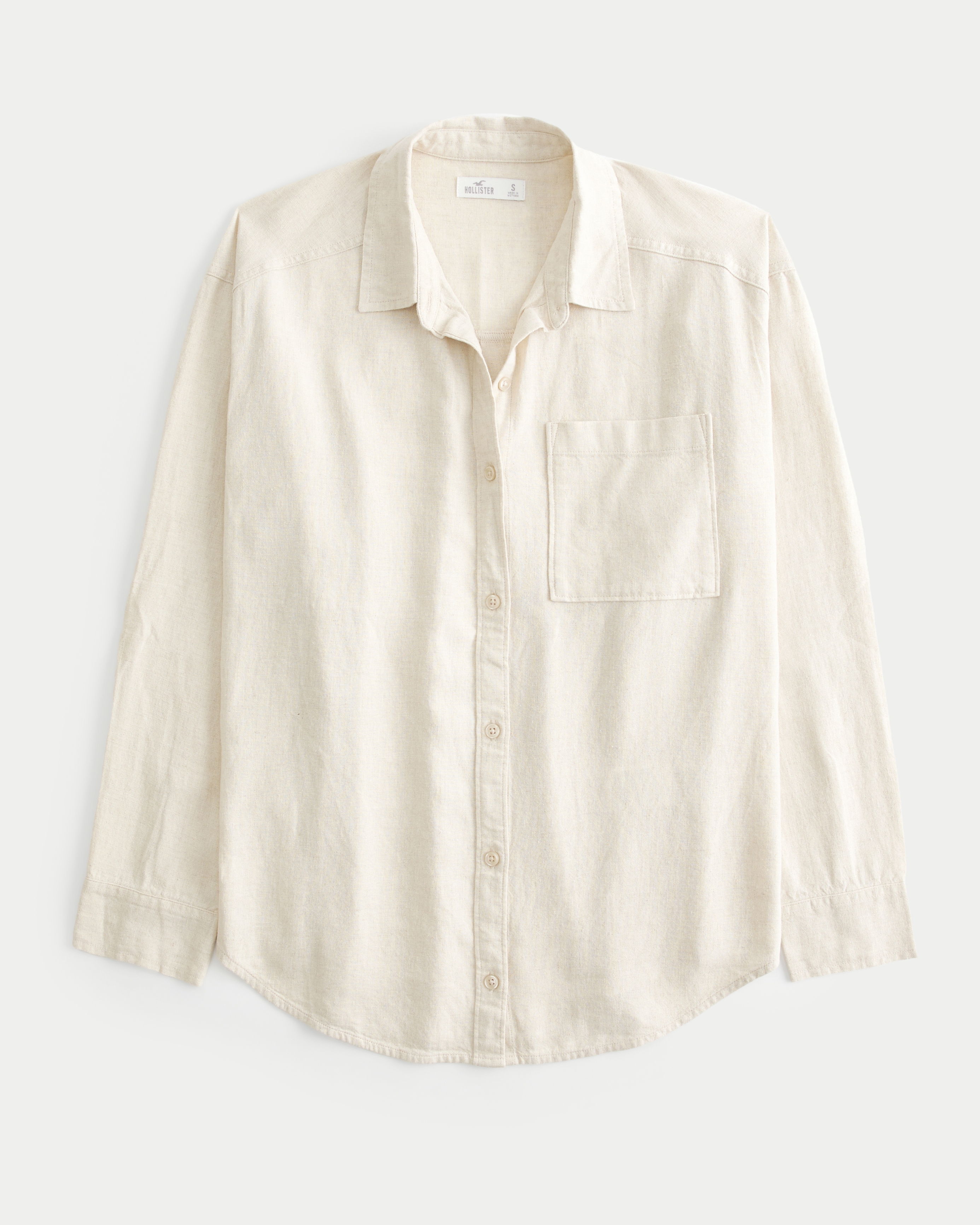 Oversized Linen-Blend Shirt