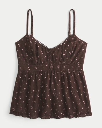 Women's Button Babydoll Top | Women's New Arrivals | HollisterCo.com