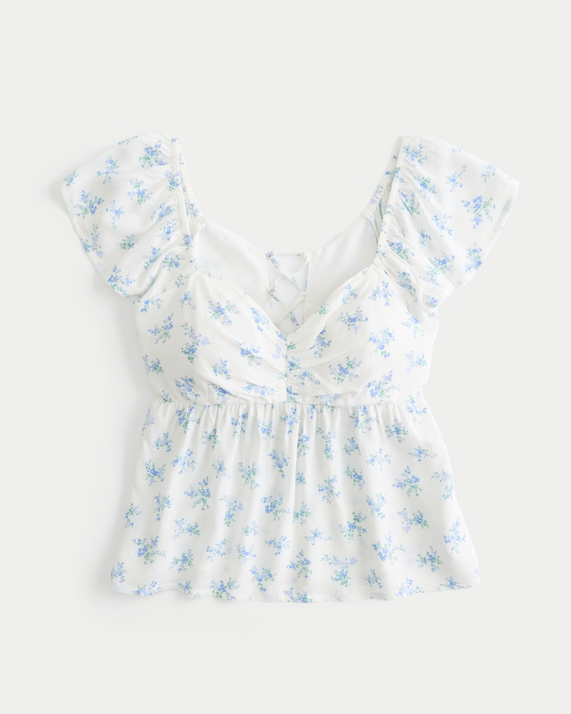 Easy Flutter Sleeve Babydoll Top