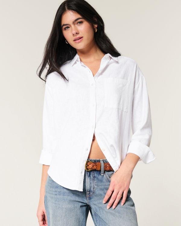 Women s Button Down Shirts Hollister Co