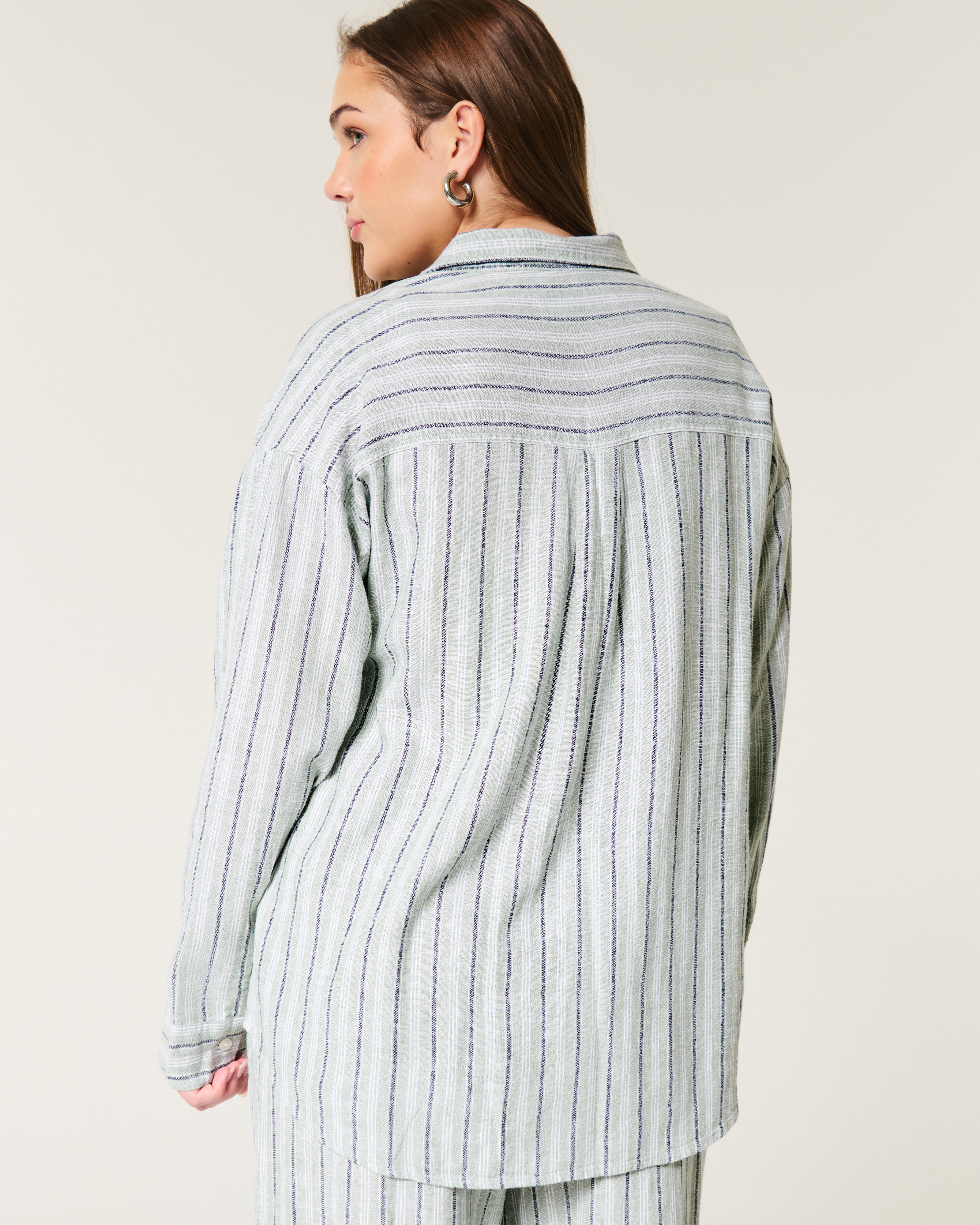 Oversized Linen-Blend Shirt