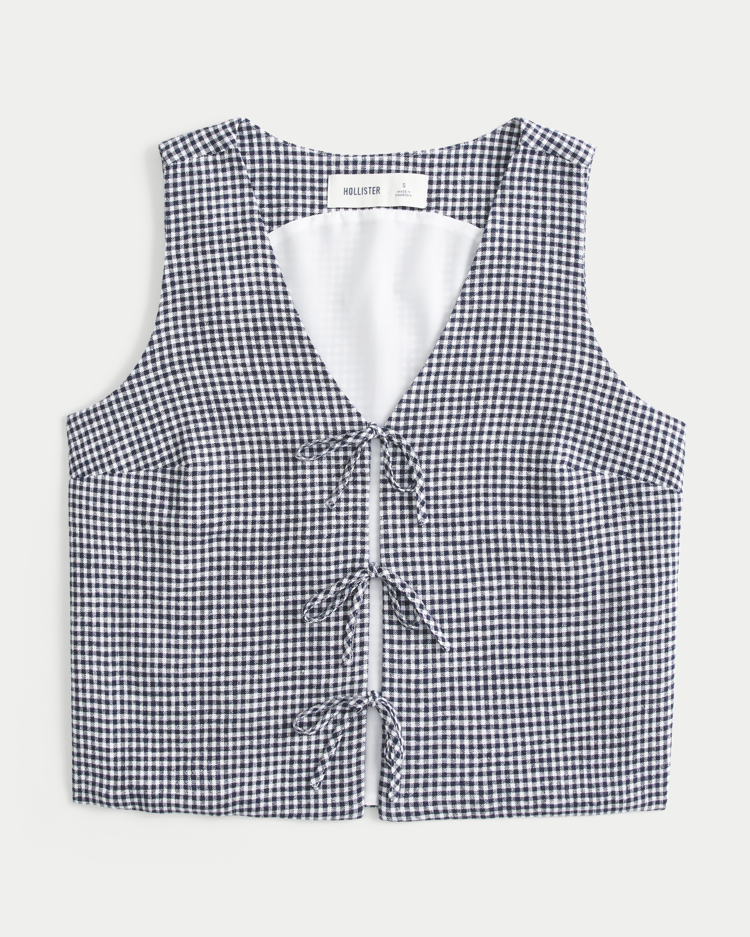 Easy Linen-Blend Tie-Front Vest